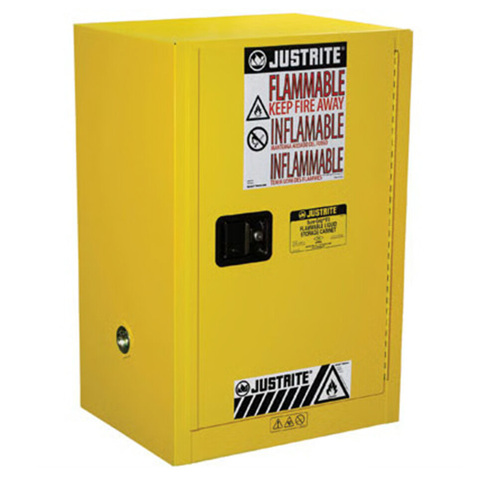 image of 12 gal Yellow Flammable Cabinet- Manual Close
