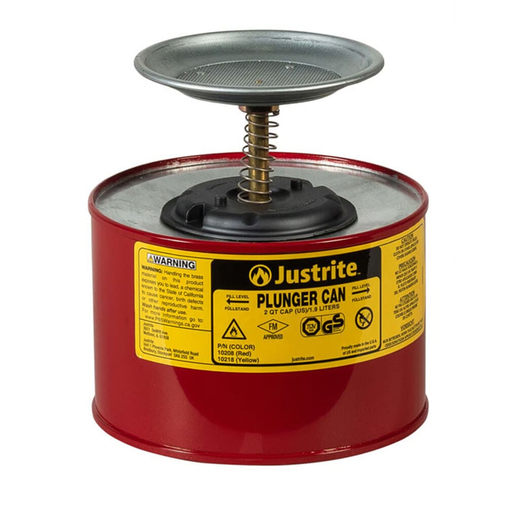 image of 2 qt Red Plunger Dispensing Can