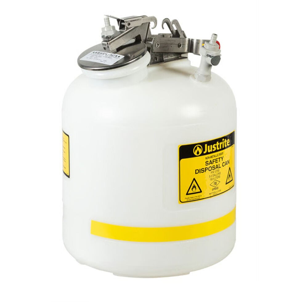 image of 5 gal Polyethylene Quick-Disconnect Disposal Safety Can