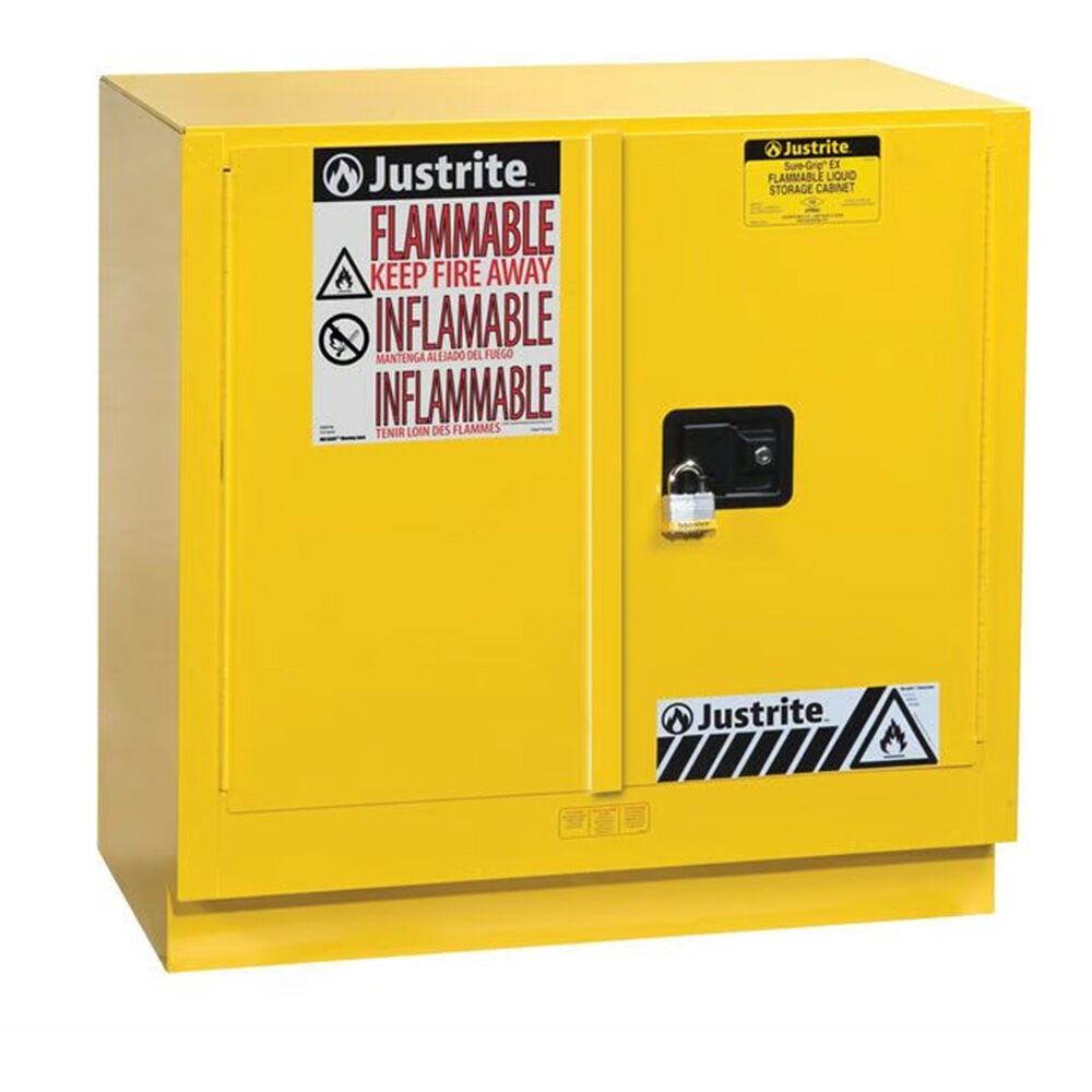 image of 22 gal Yellow Flammable Cabinet- Self Close