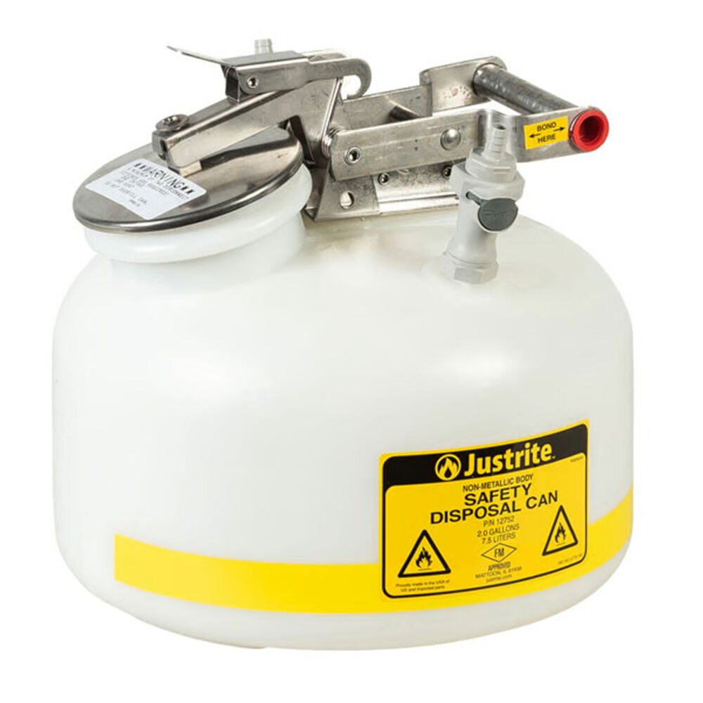image of 2 gal Polyethylene Quick-Disconnect Disposal Safety Can