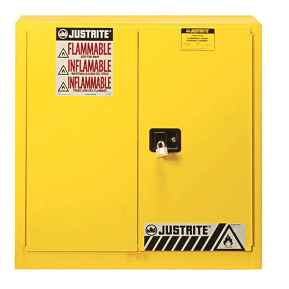image of 30 gal Yellow Flammable Cabinet- Manual Close