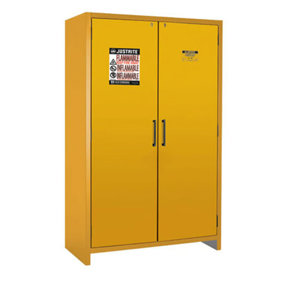 image of 45 gal Yellow 90 Minute Flammable Safety Cabinet- Hybrid-Close Doors