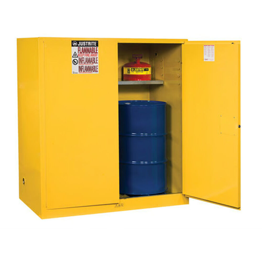 image of 110 gal Flammable Cabinet With Drum Support- Manual Close