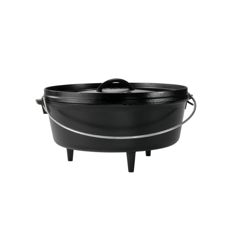 image of Seasoned 6 Quart Cast Iron Camp Dutch Oven, 12 in.