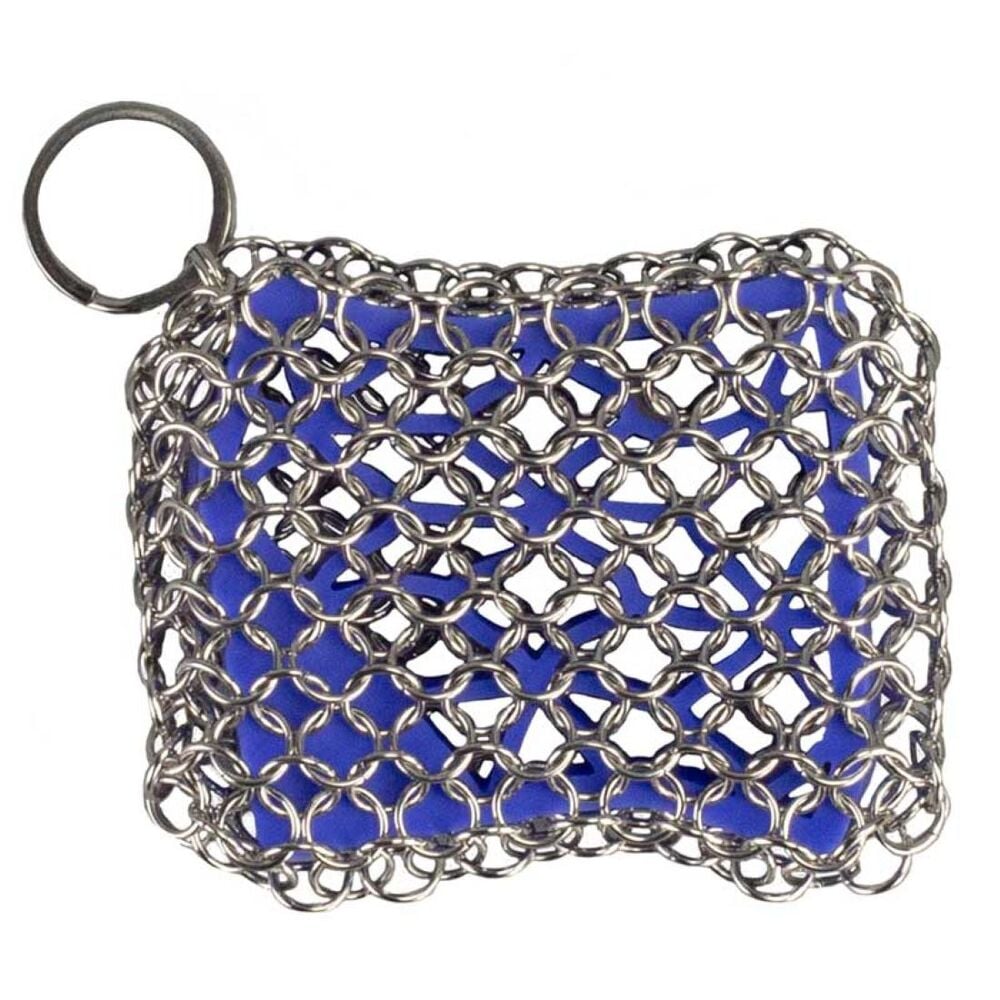 image of Square Chainmail Scrubbing Pad-Blue