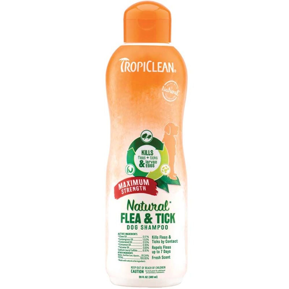 image of Natural Flea & Tick Maximum Strength Shampoo, 20 oz
