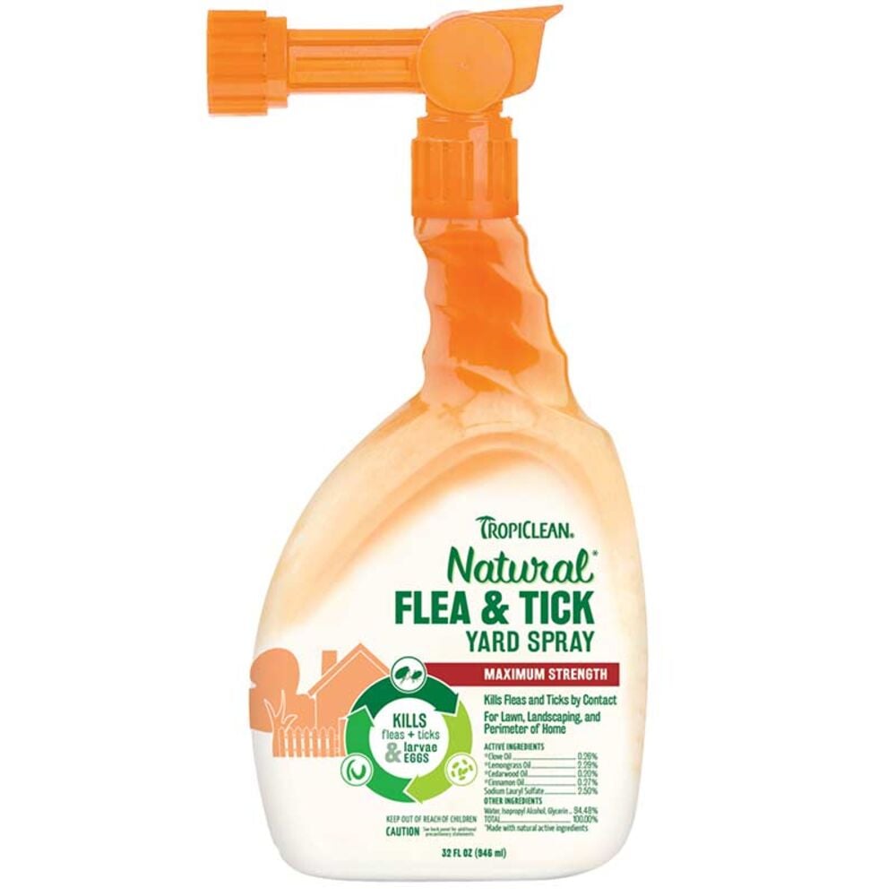 image of Tropiclean Natural Flea & Tick Yard Spray, 32 oz