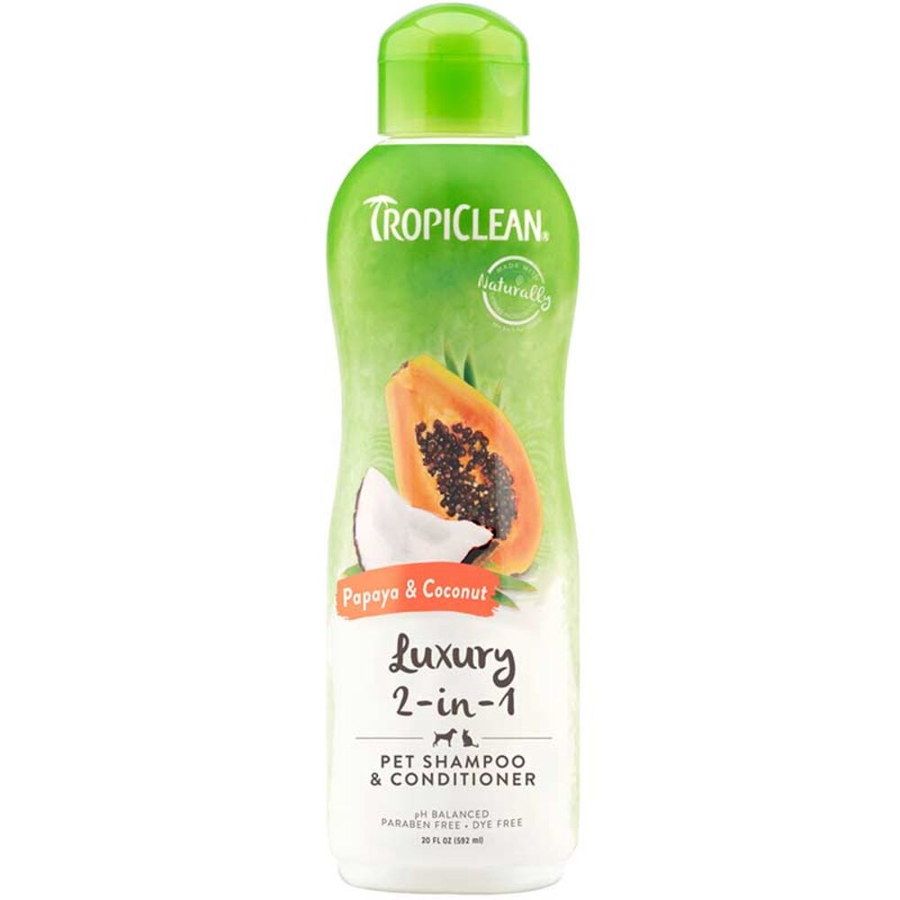 image of Papaya & Coconut Luxury 2-in-1 Pet Shampoo & Conditioner, 20 oz