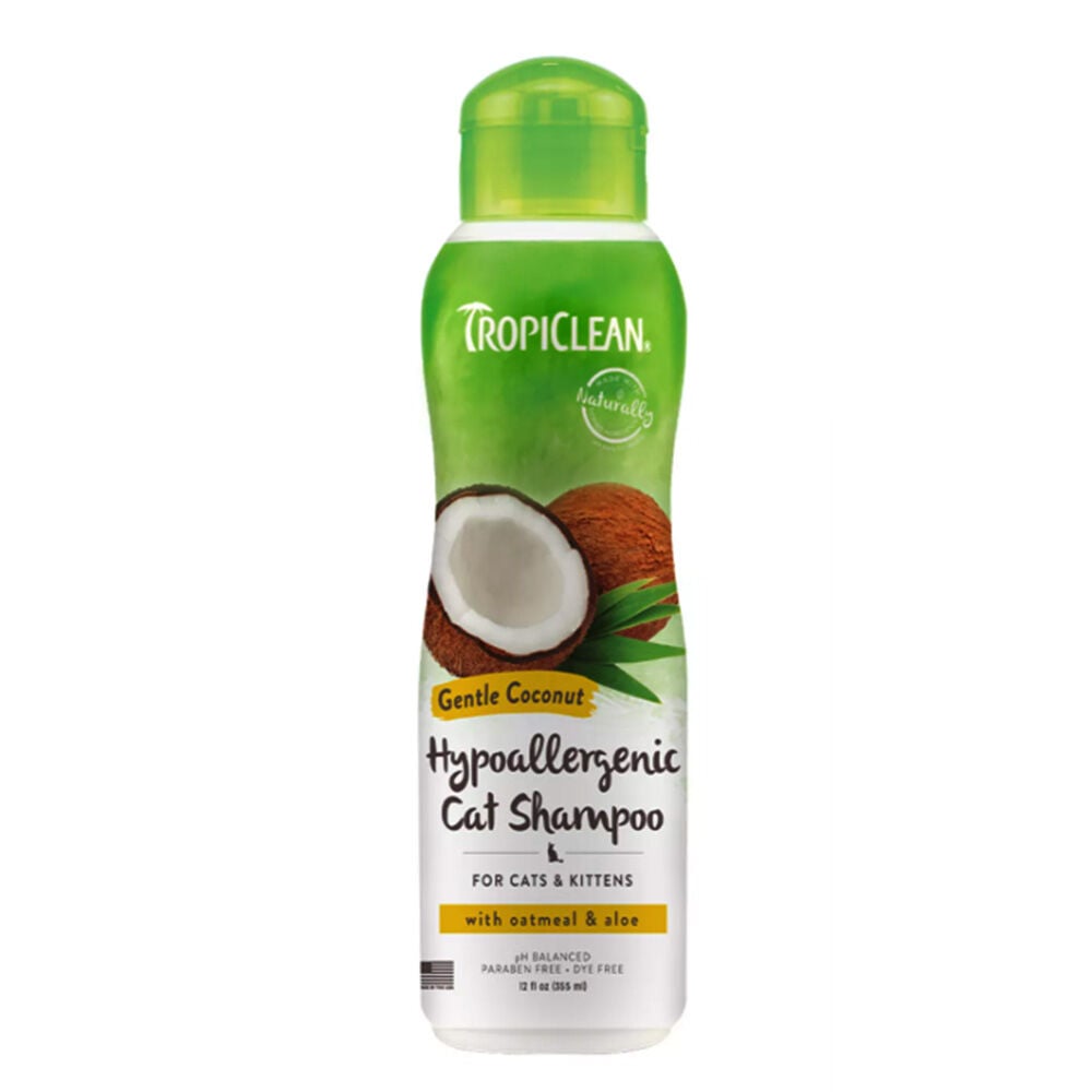 image of Cat and Kitten Shampoo- Gentle Coconut Hypoallergenic, 12 fl oz