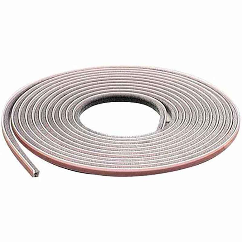 image of Gray Storm Door & Window Adhesive Pile Weatherstripping, 17-ft
