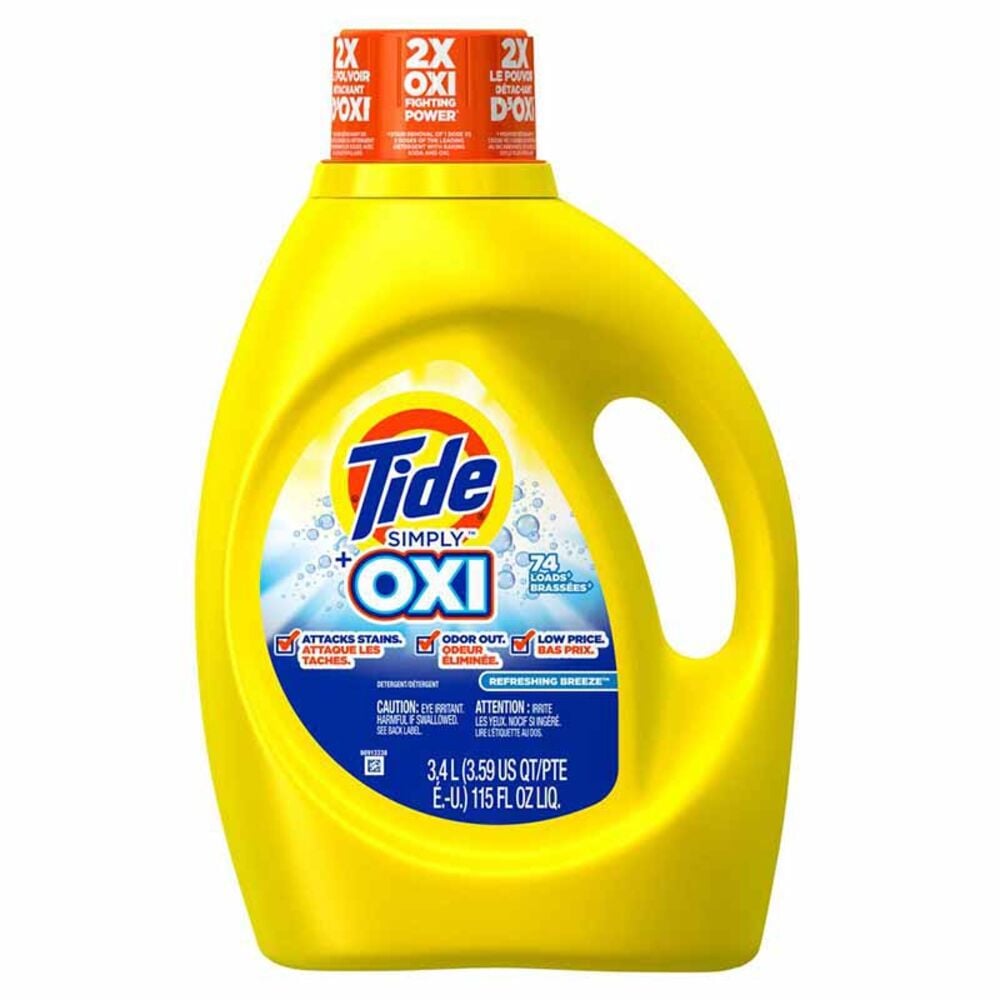 image of Simply Plus Oxi Refreshing Breeze Liquid Laundry Detergent, 115 oz
