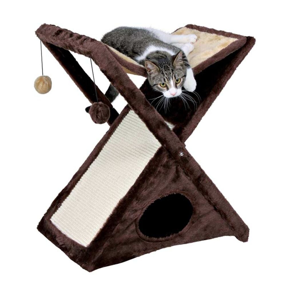 image of Miguel Brown Fold and Store Cat Scratching Tower