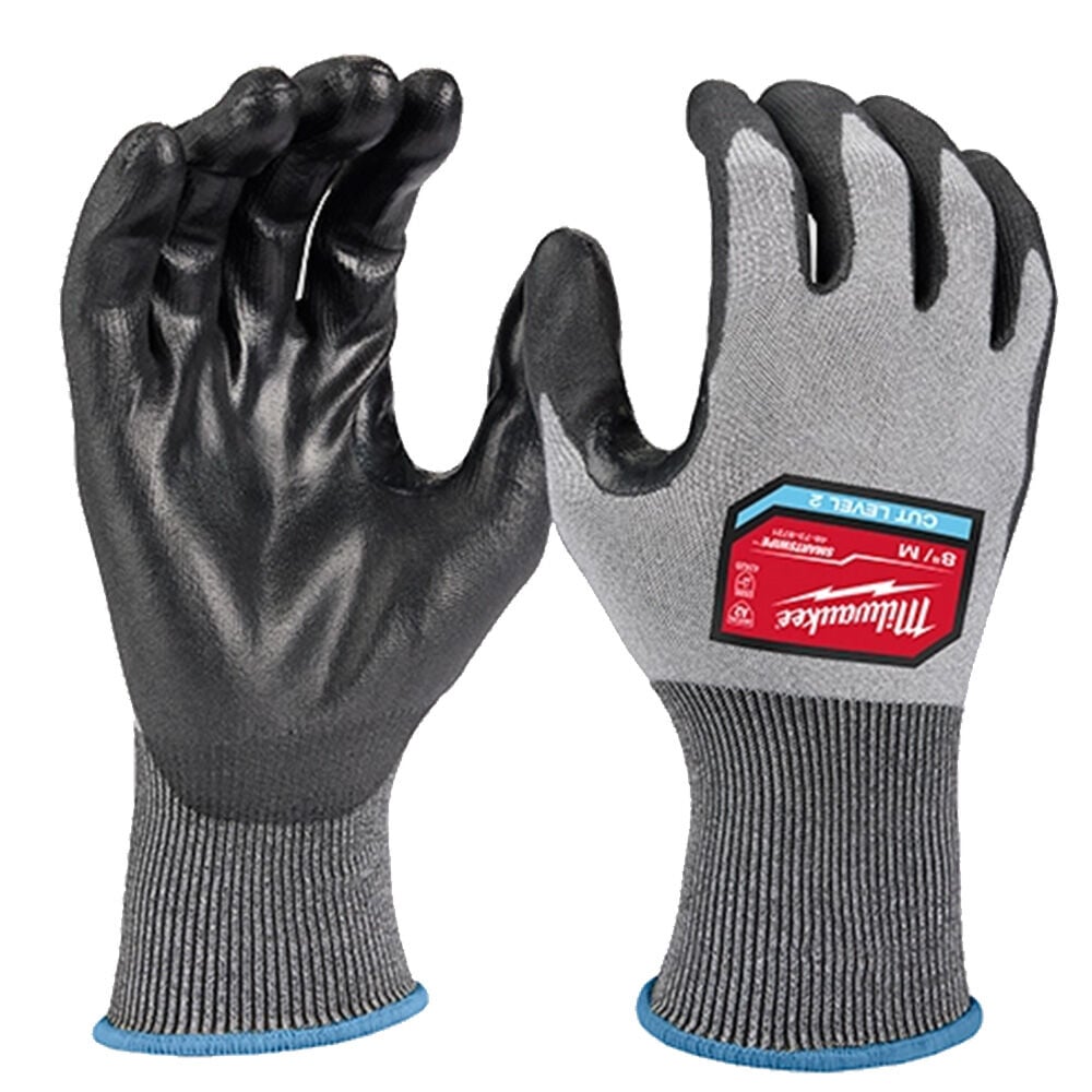 image of Cut Level 2 High Dexterity Polyurethane Dipped Gloves- 6 pk