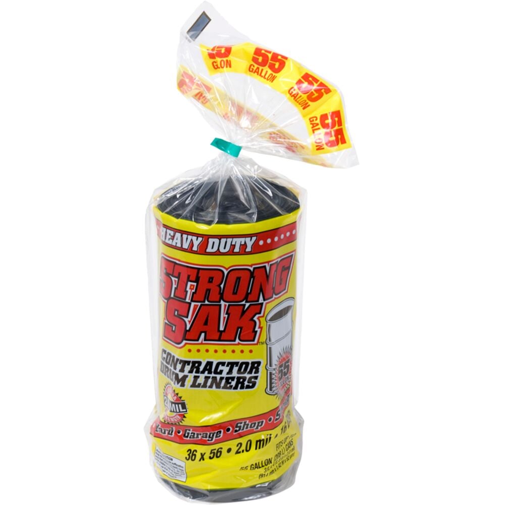 image of Trash Bags, Drum Liner, 55 gallon