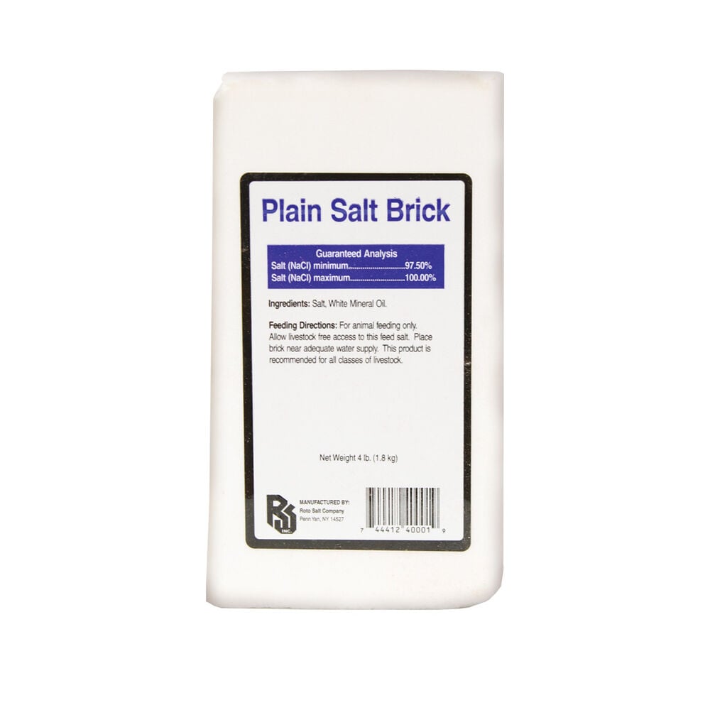 image of Plain White Salt Brick, 4 lbs