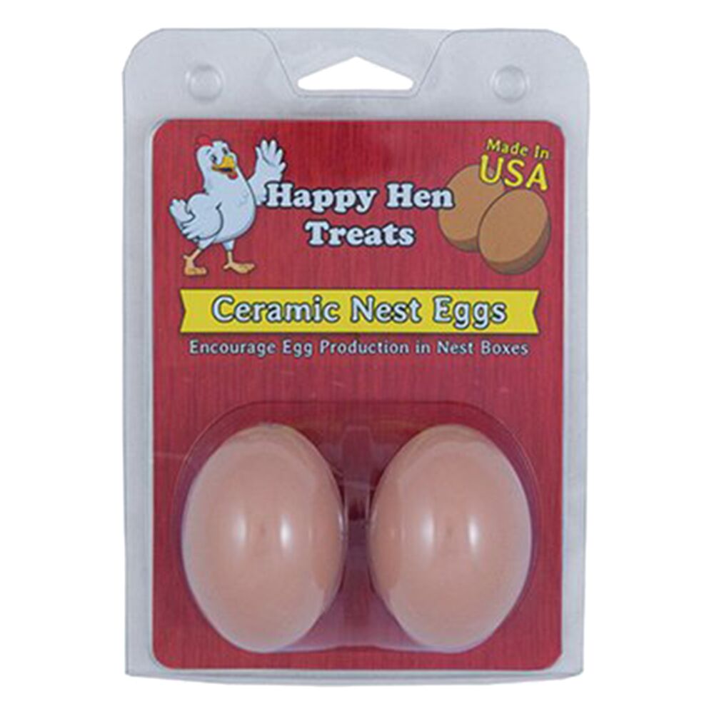 image of Brown Ceramic Nest Eggs, 2 Pack