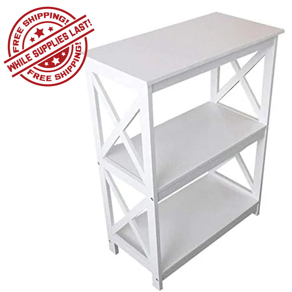 image of White Deluxe Wood Table 3 Tier