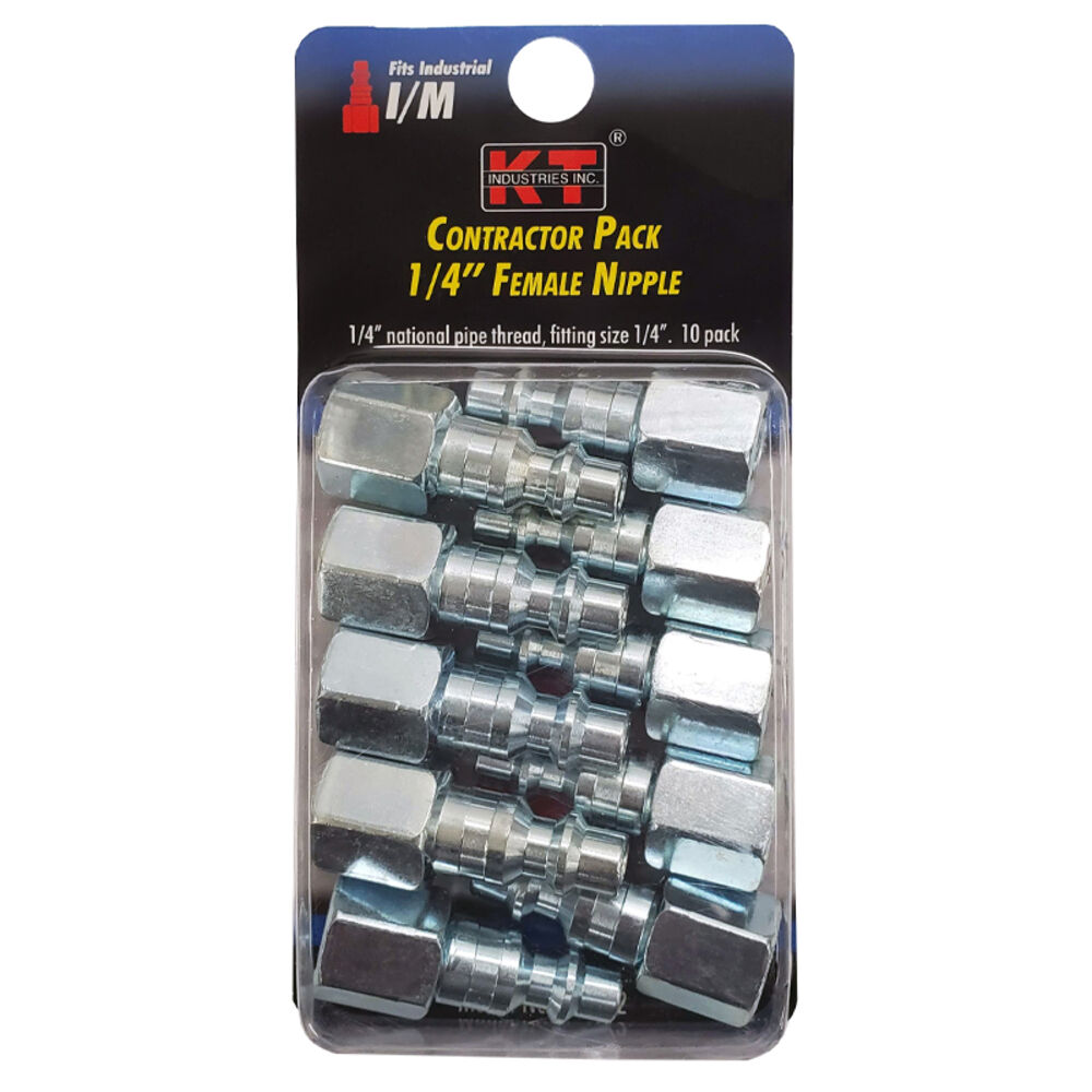image of Industrial 1/4-in Female NPT 1/4-in Nipple, 10 pack