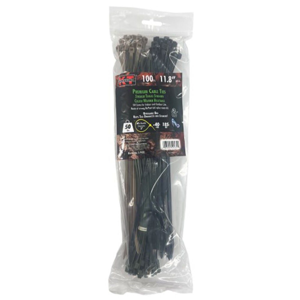 image of 11.8 in Standard Duty Premium Cable Ties, Camo, 100 pc