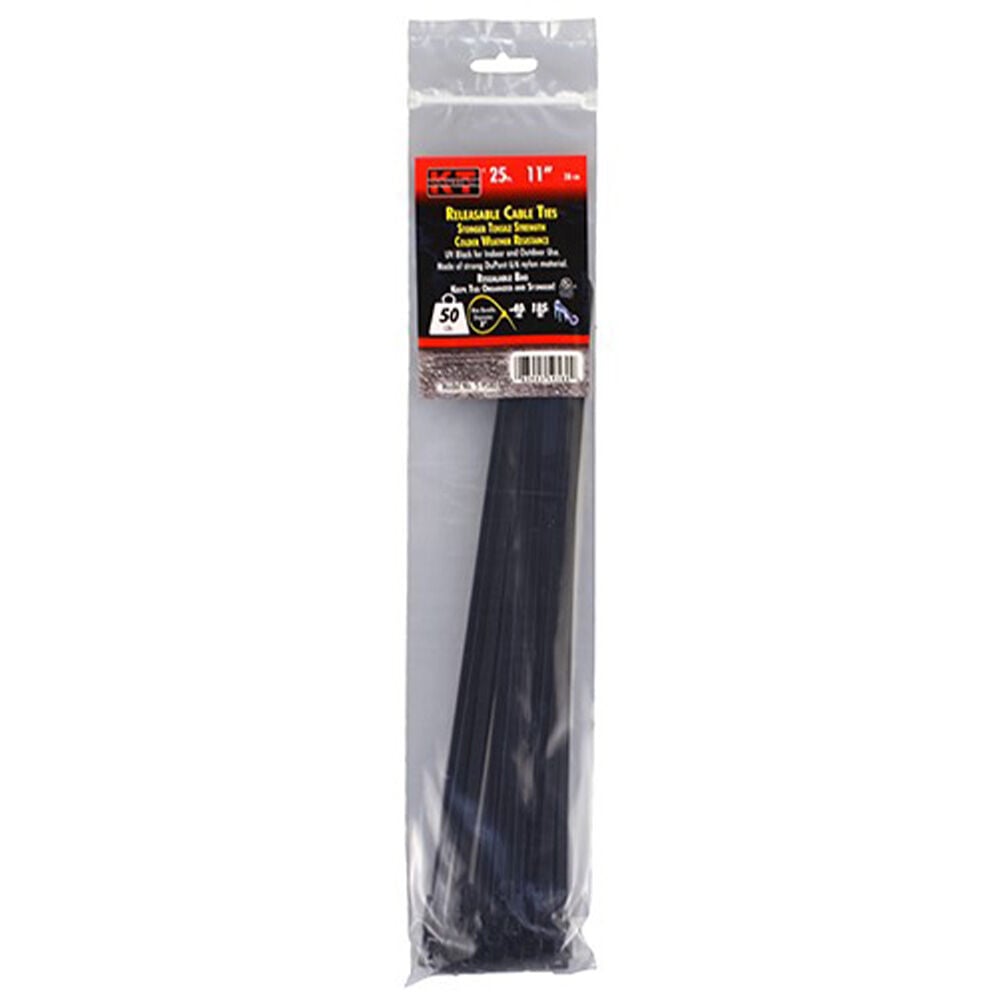 image of 11 in Releasable Ties, Black 25 pc