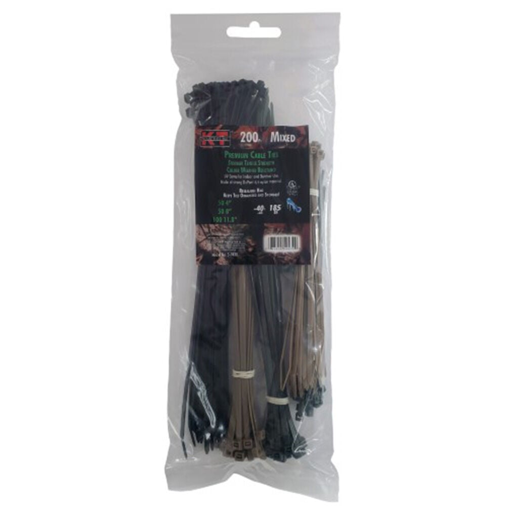 image of Assorted Premium Cable Ties, Camo, 200 pc