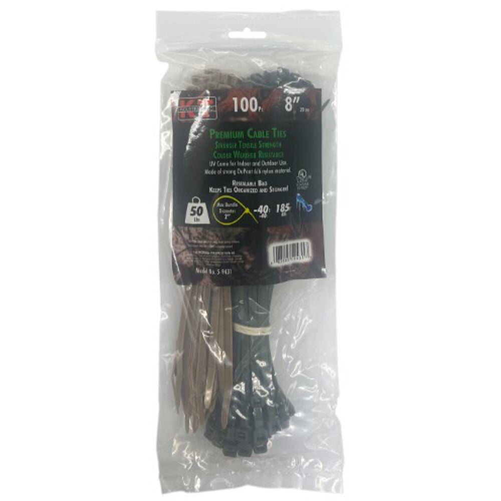 image of 8 in Standard Duty Premium Cable Ties, Camo, 100 pc