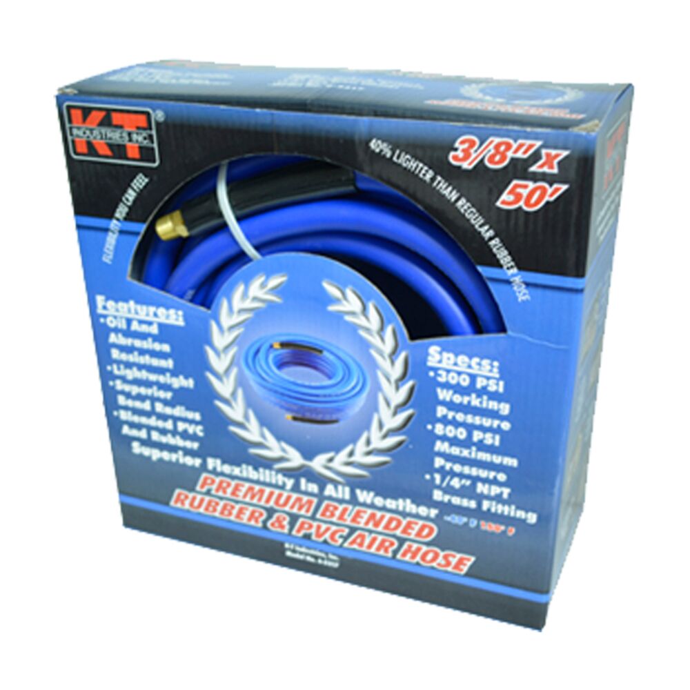 image of 6-5317 3/8-Inch PRO-BLUE FLEX Premium Blended Rubber & PVC Air Hose - 50-Foot