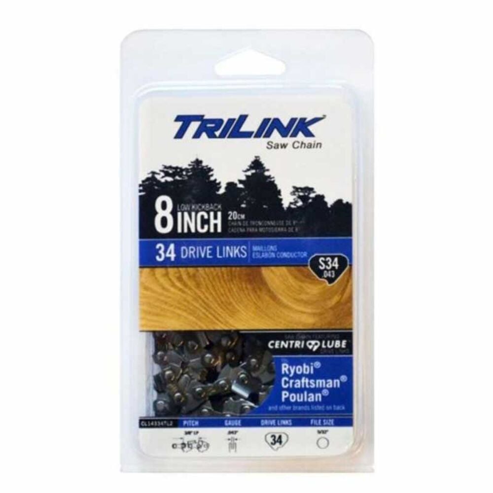 image of 8-in S34 .043-in Semi Chisel Chainsaw Chain