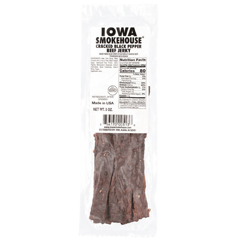 image of Cracked Black Pepper Beef Jerky, 5 oz