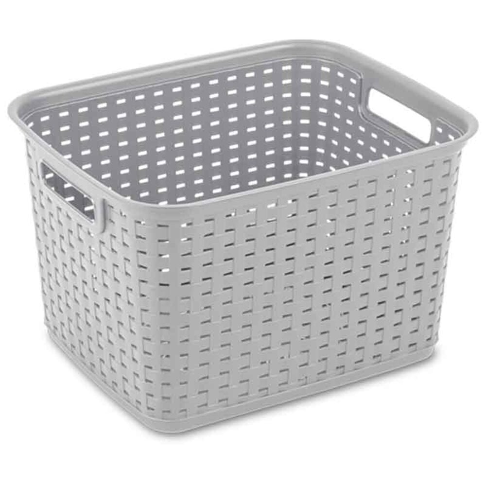 image of Cement Tall Weave Basket
