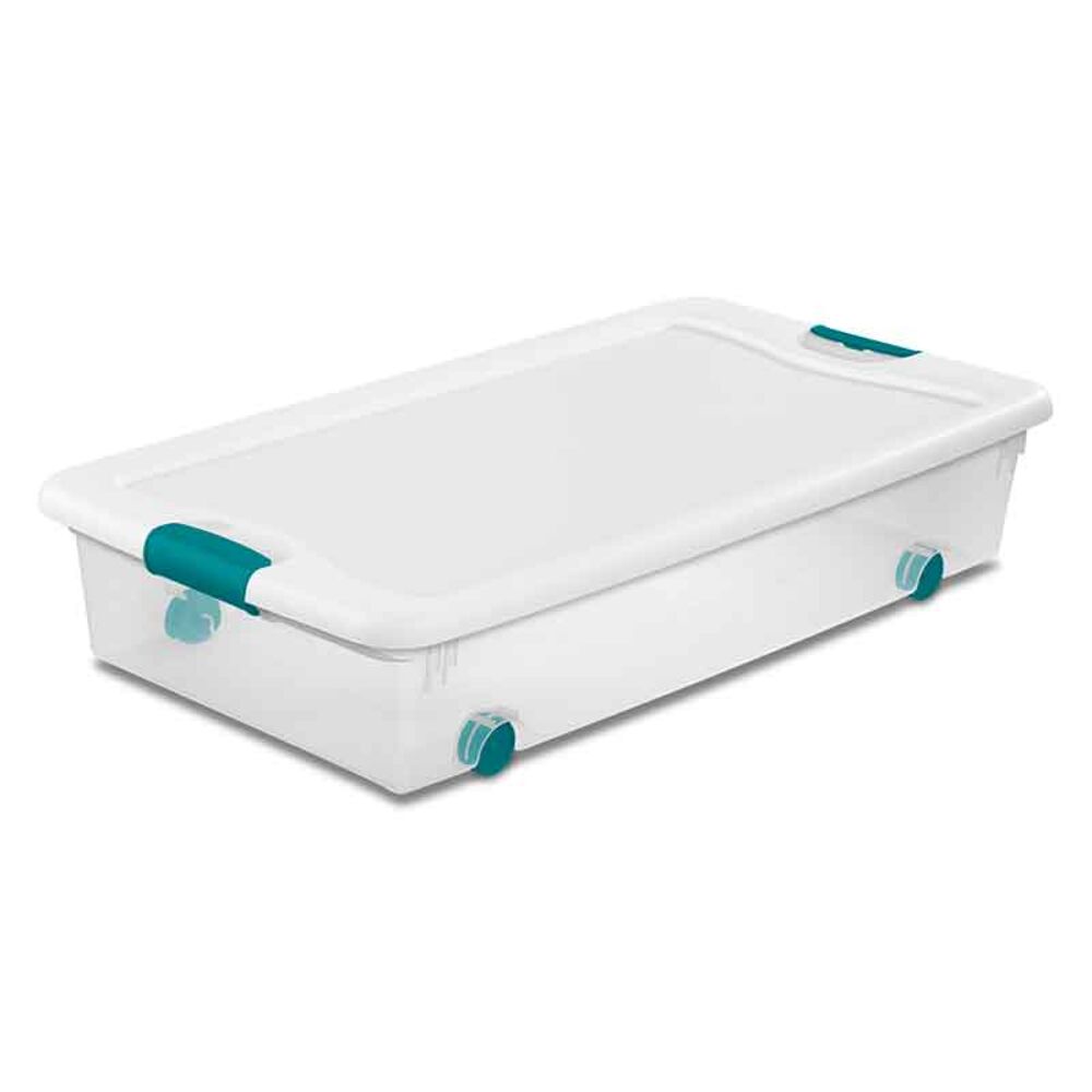 image of 56-Quart Wheeled Latching Storage Box