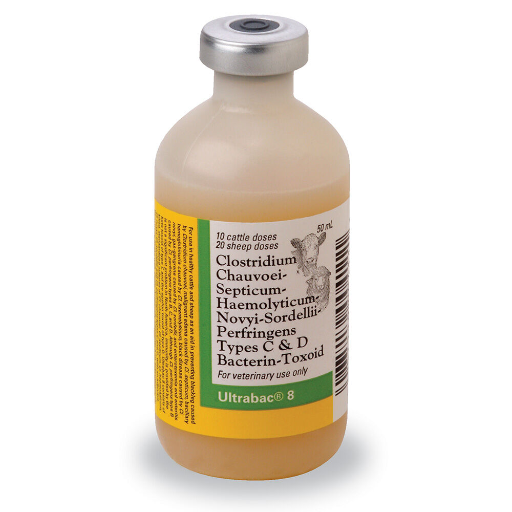 image of Ultrabac 8 Cattle and Sheep Vaccine, 50 mL