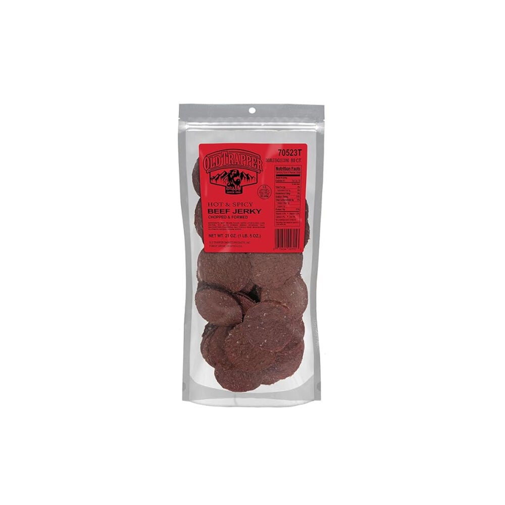 image of Double Eagle Beef Jerky Rounds- Hot N' Spicy, 21 oz