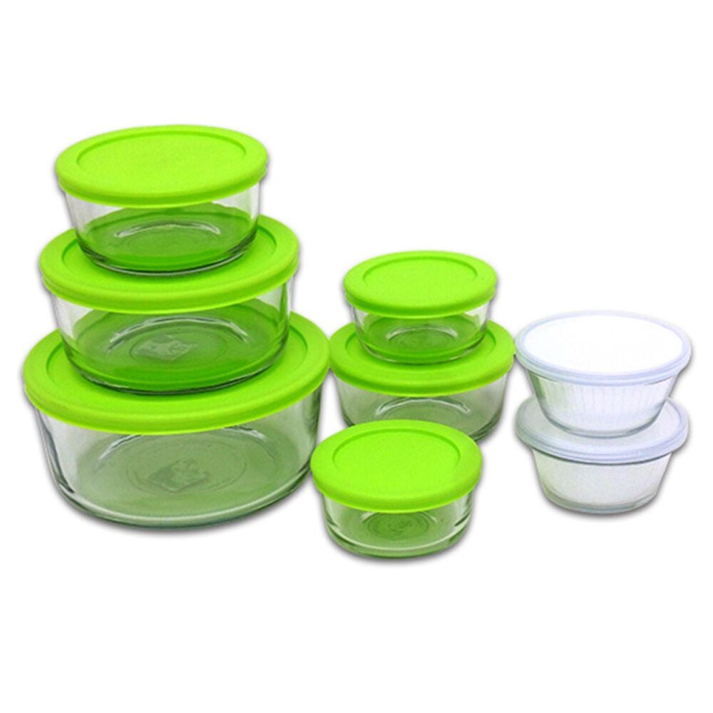 image of 16 Piece Glass Food Storage Set