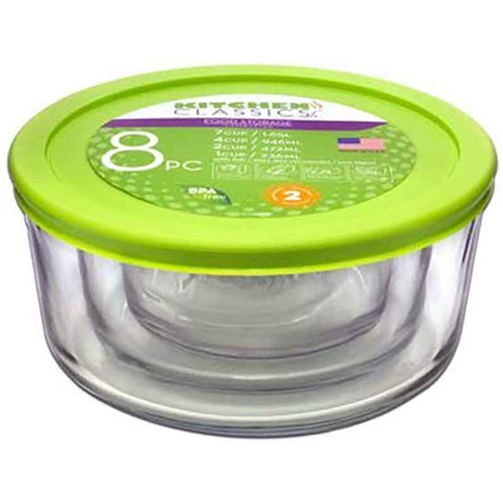 image of 8-Piece Nested Glass Storage Containers
