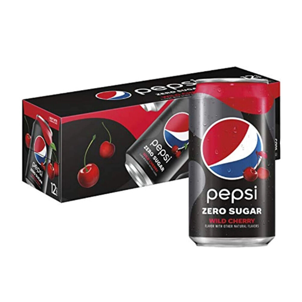 image of Zero Sugar Wild Cherry Soda 12 oz, 12 pack