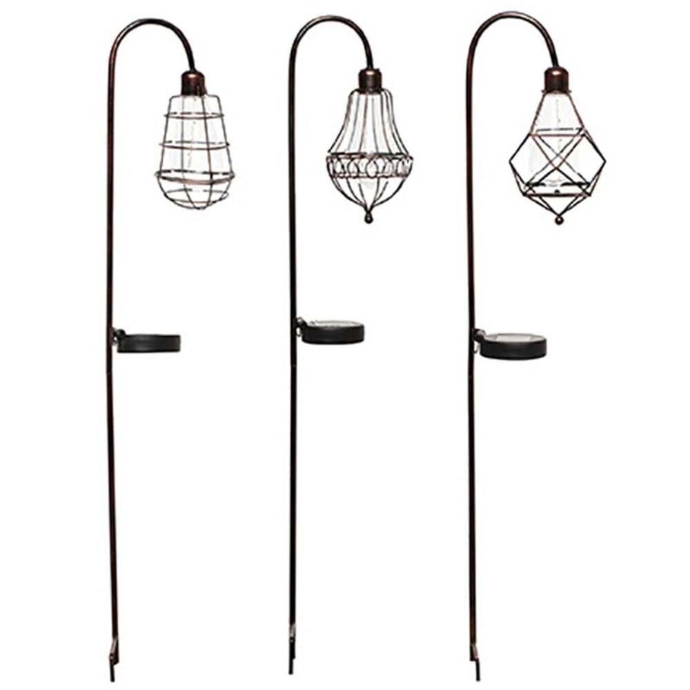 image of 20-in Solar Metal Vintage Light Bulb Stake, May Vary