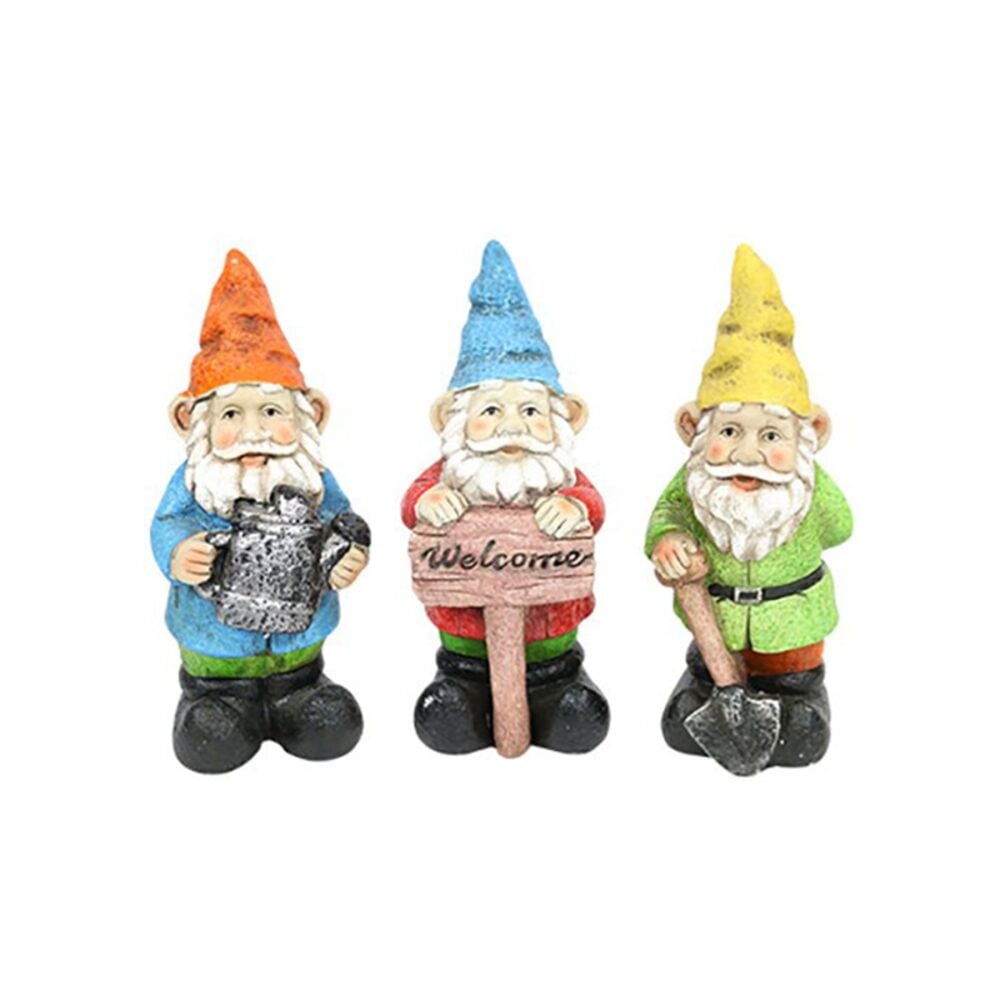 image of Colorful Garden Gnome with Tool, Designs Vary