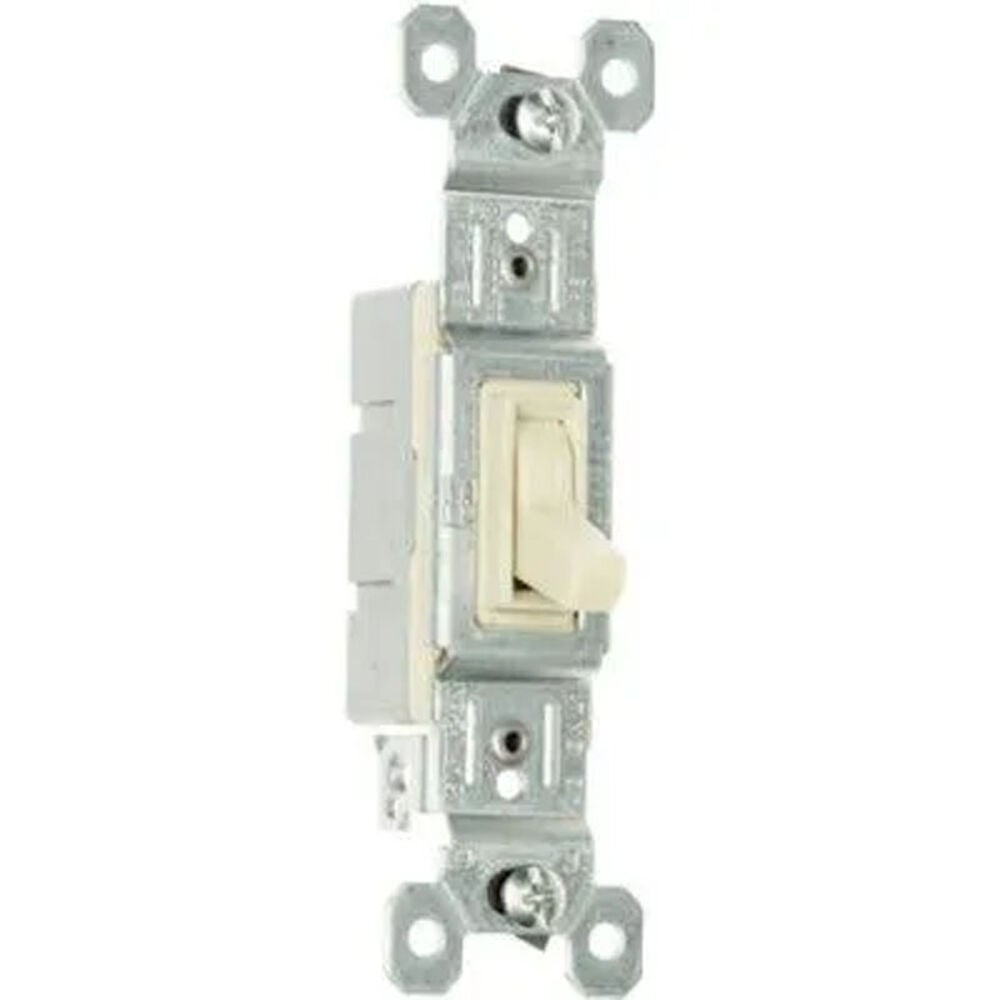 image of Toggle Switch, SP, Grounding, Ivory, 120-Volt, 15-Amp
