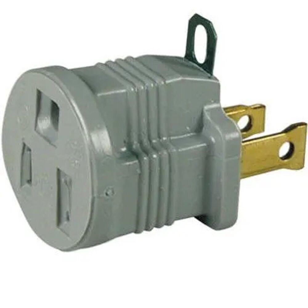 image of Vinyl Polarized Grounding Adapter, Electric Gray, 1875-Watt