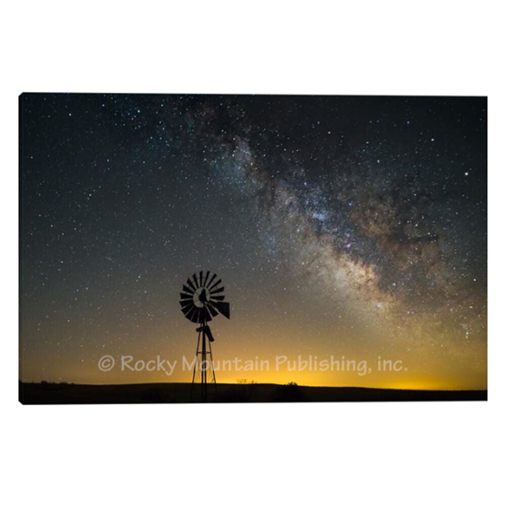 image of 12 x 18 Canvas Giclée Wrap, Milkyway Windmill