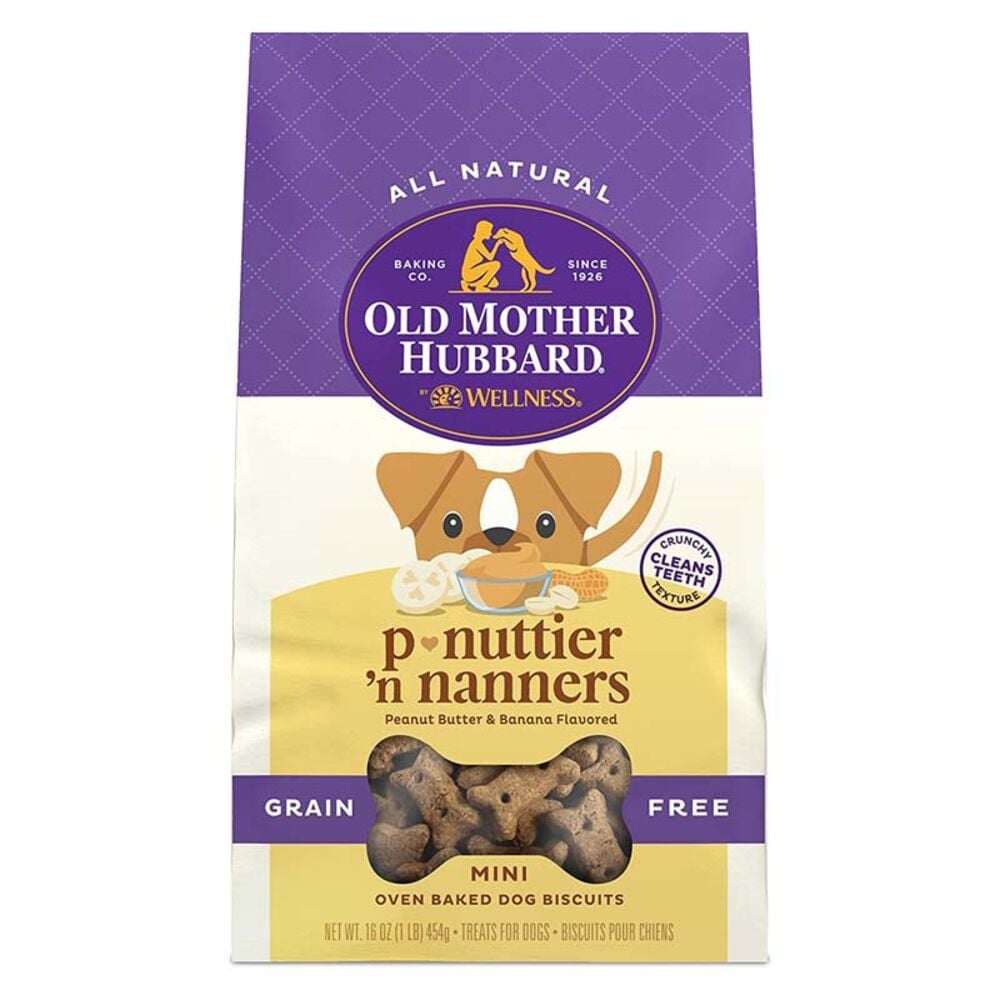 image of Old Mother Hubbard Dog Biscuits- P-Nuttier 'N Nanners, Mini, 16 oz.