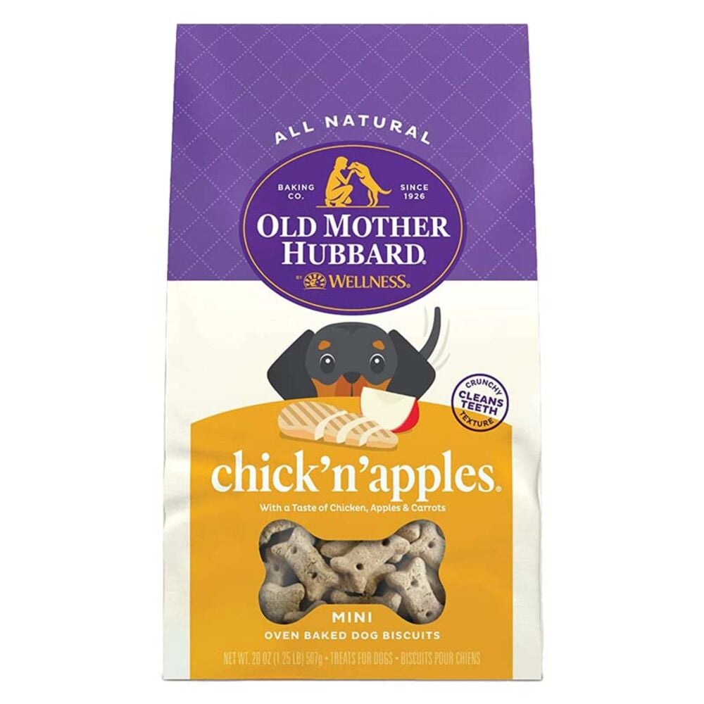 image of Old Mother Hubbard Dog Biscuits- Chick'n'apples, Mini, 20 oz.