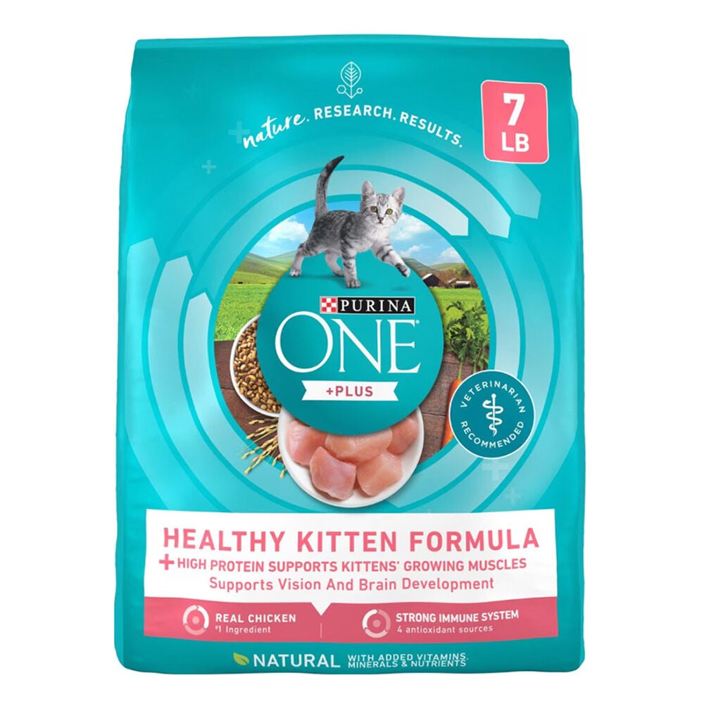 image of Purina One Dry Kitten Food- Plus, Healthy Kitten, 7 lb