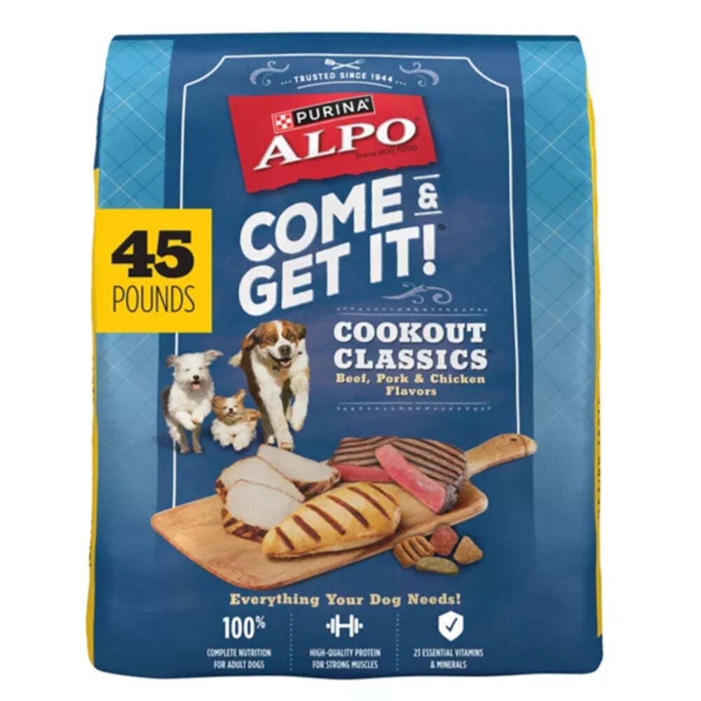 image of Alpo Dry Dog Food, Come and Get It Cookout Classics, 45 lb