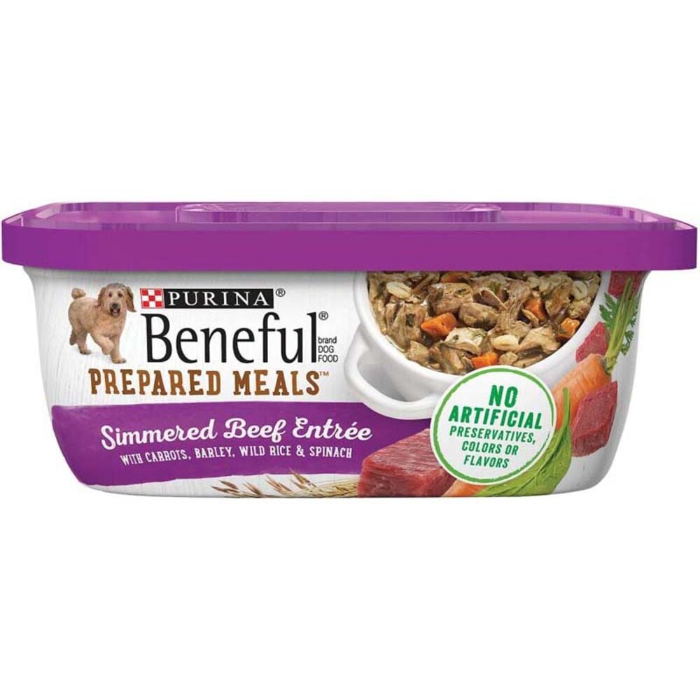 image of Beneful Wet Dog Food- Simmered Beef Entree, 10 oz