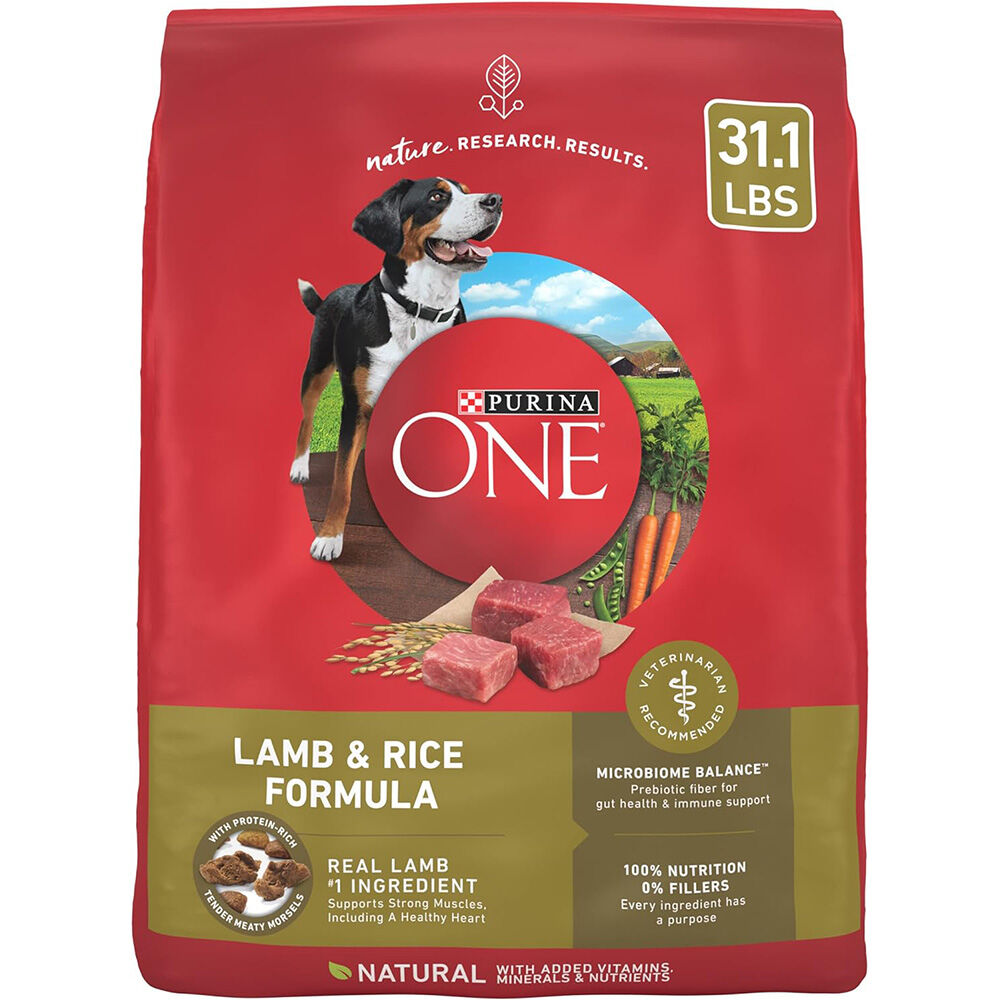 image of Purina One Dry Dog Food- Lamb and Rice, 31.1 lb