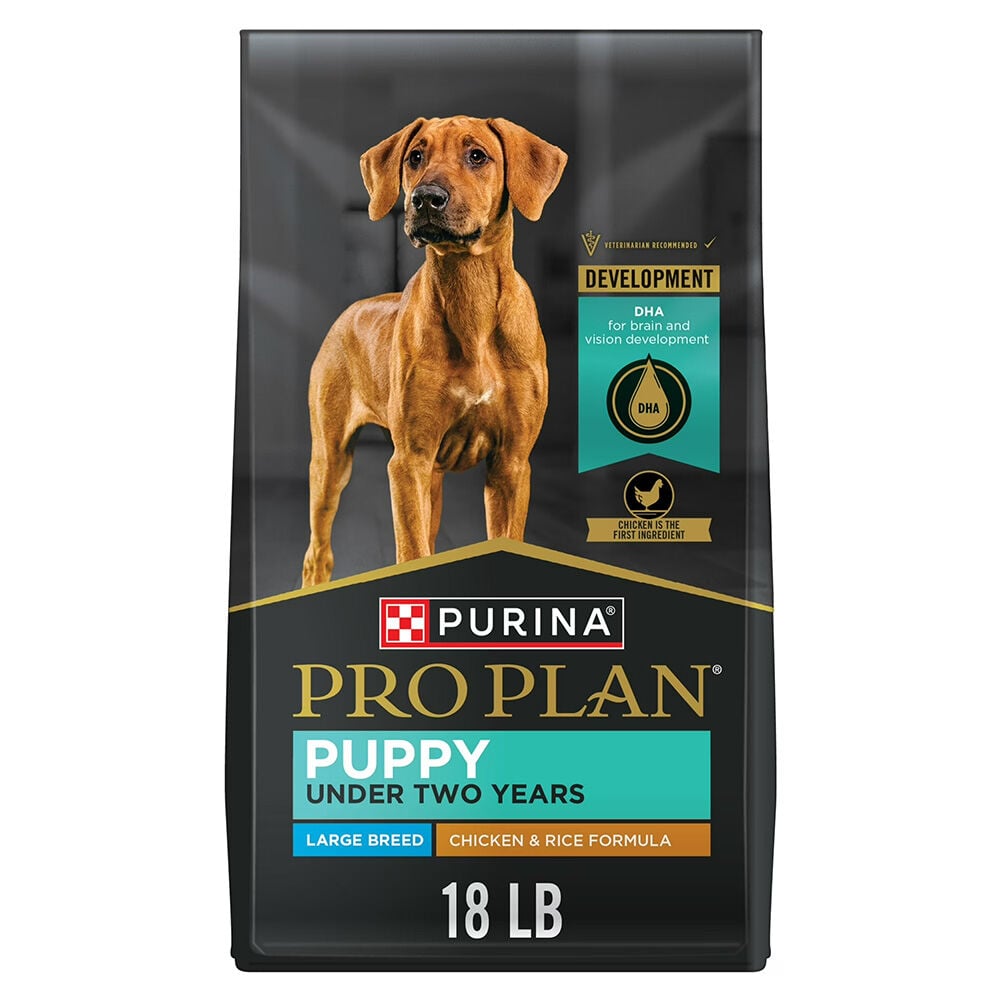 image of Pro Plan Chicken and Rice Dry Puppy Food, 18 lb