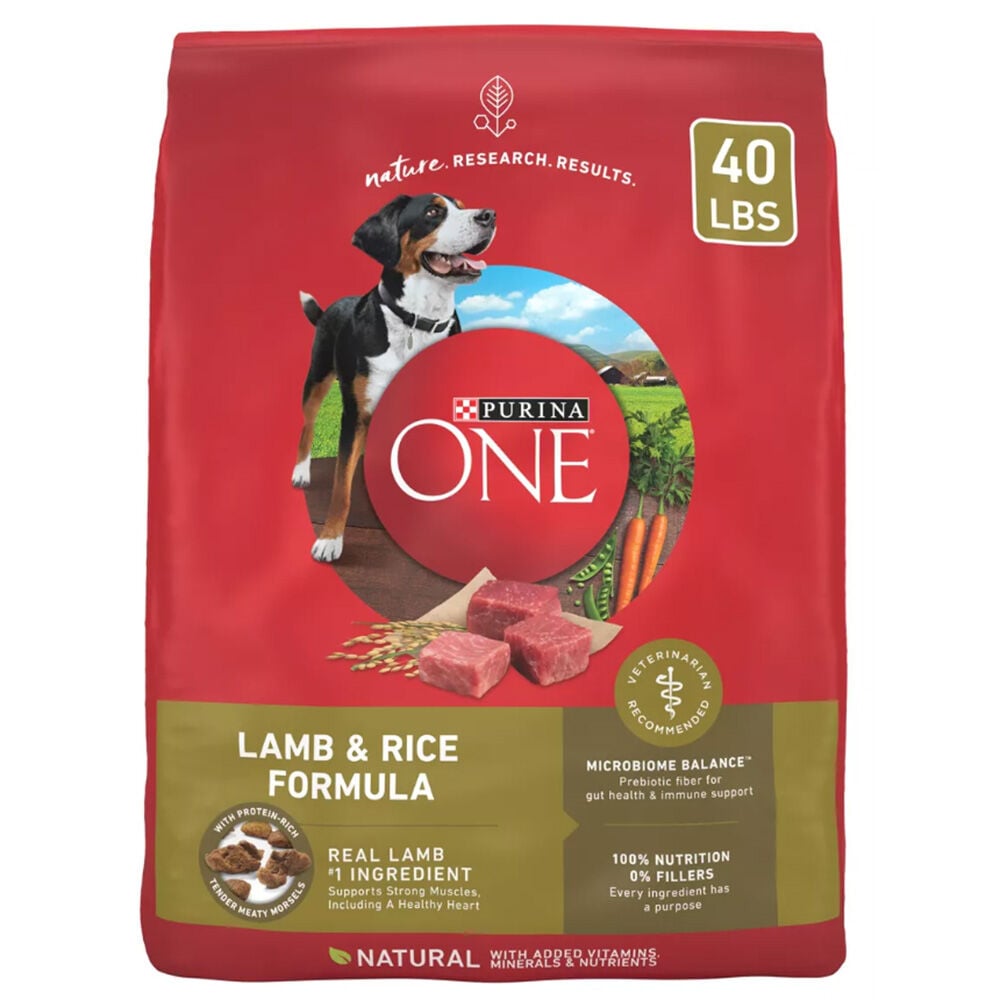 image of Purina One Dry Dog Food- Lamb and Rice, 40 lb